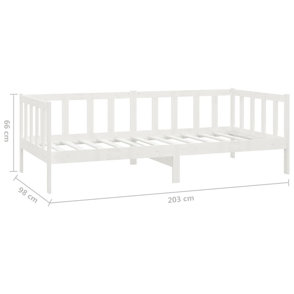 Sofá-cama com gavetas 90x200 cm pinho maciço branco