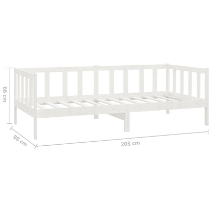 Sofá-cama com gavetas 90x200 cm pinho maciço branco