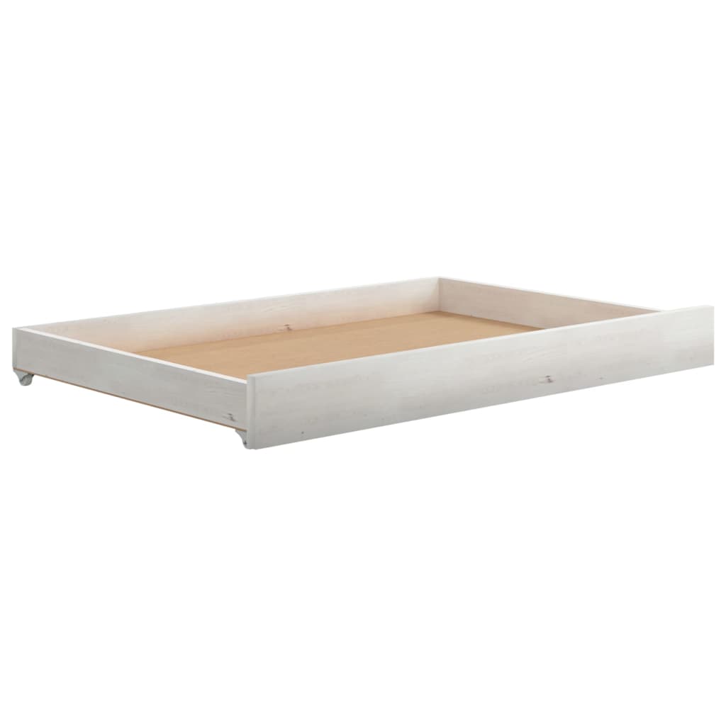 Estrutura sofá-cama de puxar 2x(90x200) cm pinho maciço branco