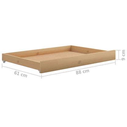 Estrutura sofá-cama de puxar 2x(90x200) cm pinho castanho mel