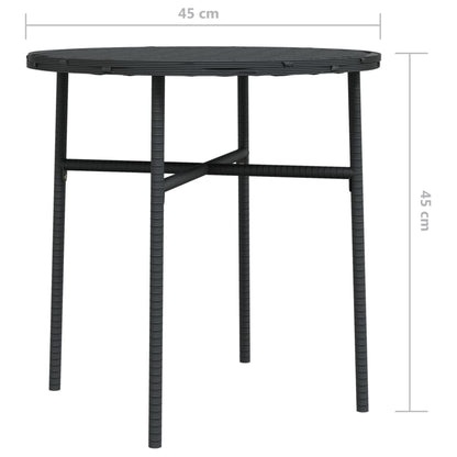 Mesa de centro 45 cm vime PE preto