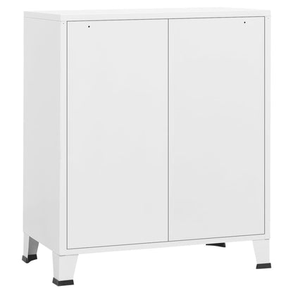 Cómoda industrial 78x40x93 cm metal branco