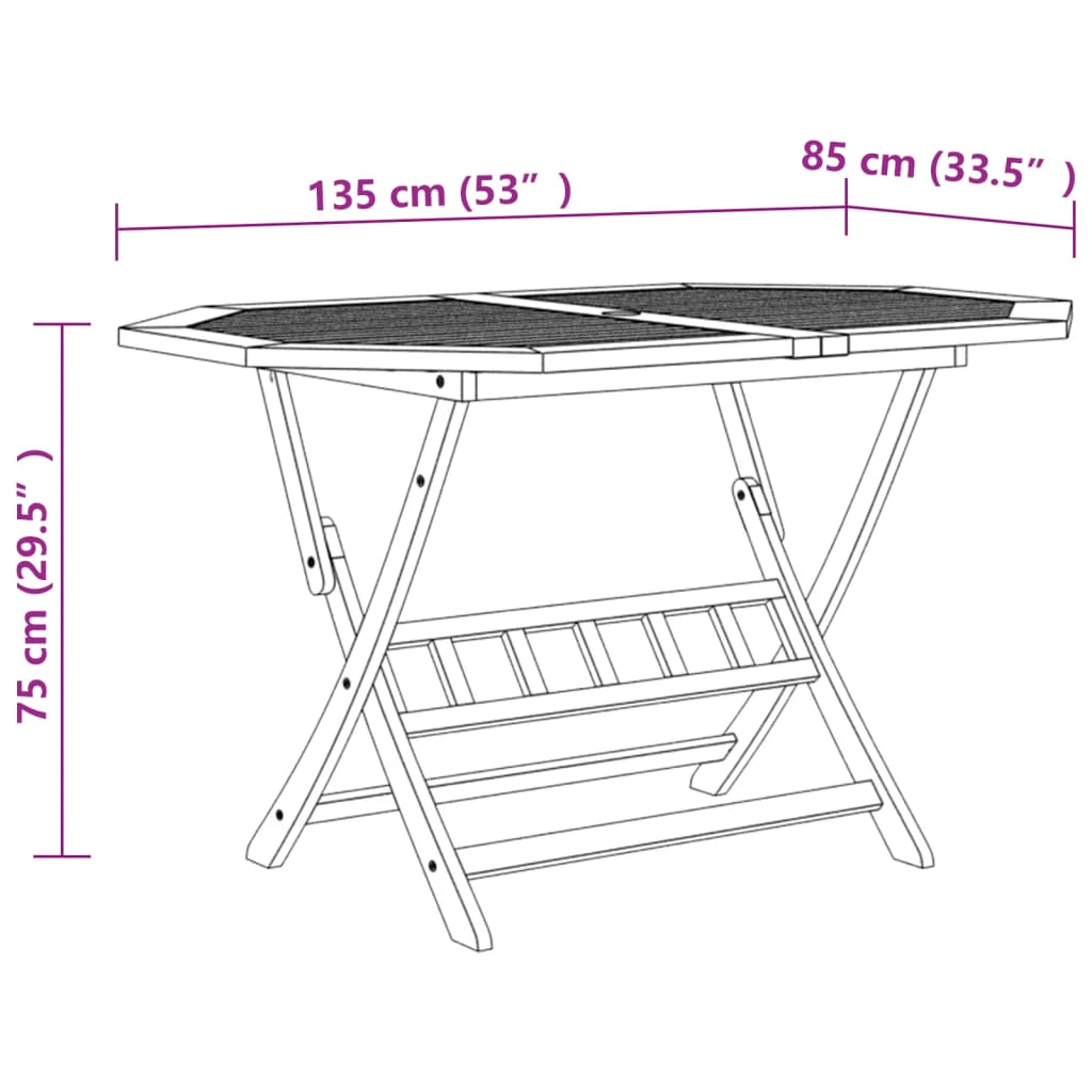 7 pcs conjunto de jantar para jardim madeira de acácia maciça