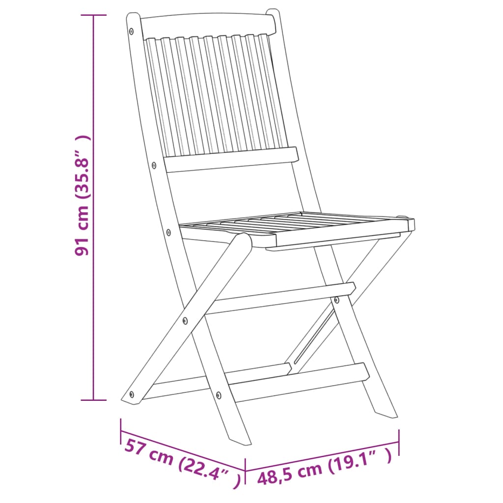 7 pcs conjunto de jantar para jardim madeira de acácia maciça