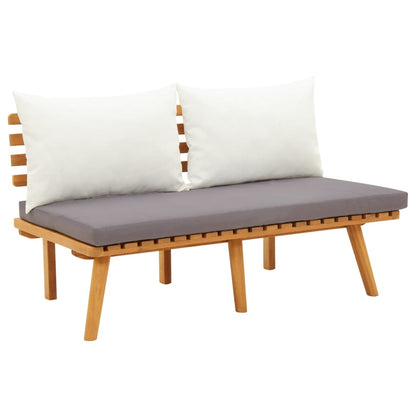 3 pcs conjunto lounge de jardim com almofadões acácia maciça