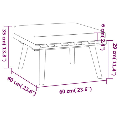 8 pcs conjunto lounge de jardim com almofadões acácia maciça