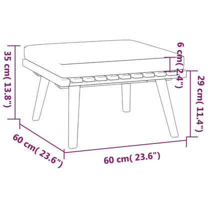 4 pcs conj. lounge jardim c/ almofadões madeira acácia maciça