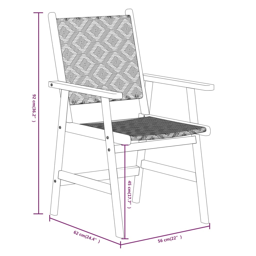 3 pcs conjunto de jantar para jardim madeira de acácia maciça