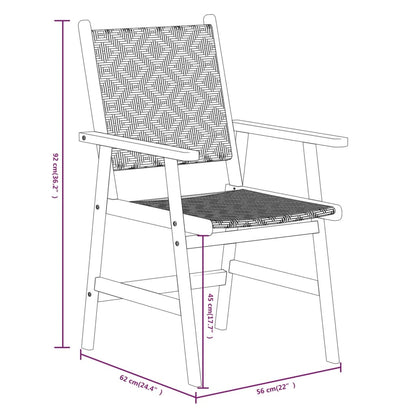 7 pcs conjunto de jantar para jardim madeira de acácia maciça