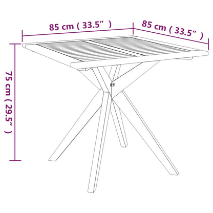 5 pcs conjunto de jantar para jardim madeira de acácia maciça