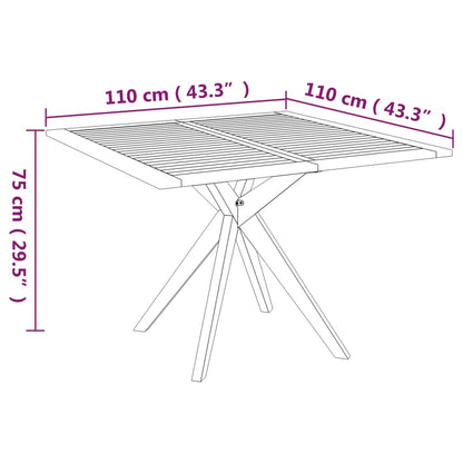 5 pcs conjunto de jantar para jardim madeira de acácia maciça