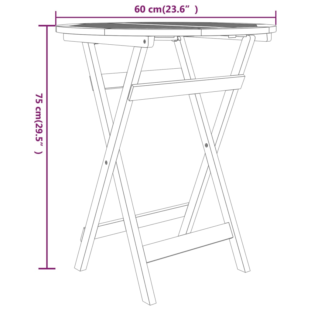 3 pcs conjunto de jantar para jardim madeira de teca maciça