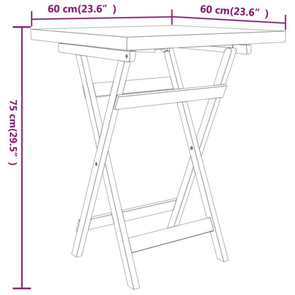 3 pcs conjunto de jantar para jardim madeira de teca maciça