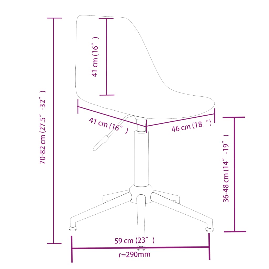 Cadeiras de jantar giratórias 4 pcs PP turquesa