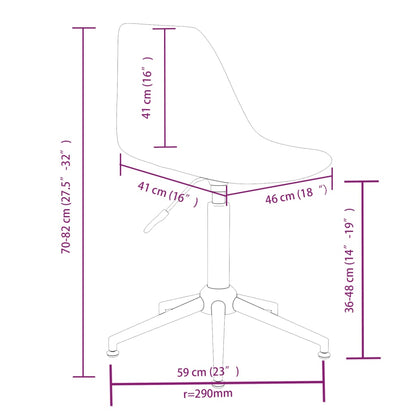 Cadeiras de jantar giratórias 4 pcs PP turquesa