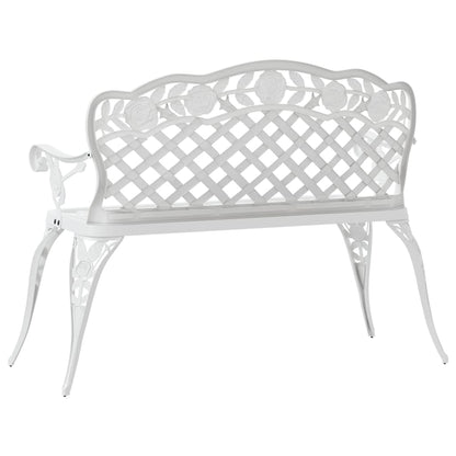 Banco de jardim 108 cm alumínio fundido branco