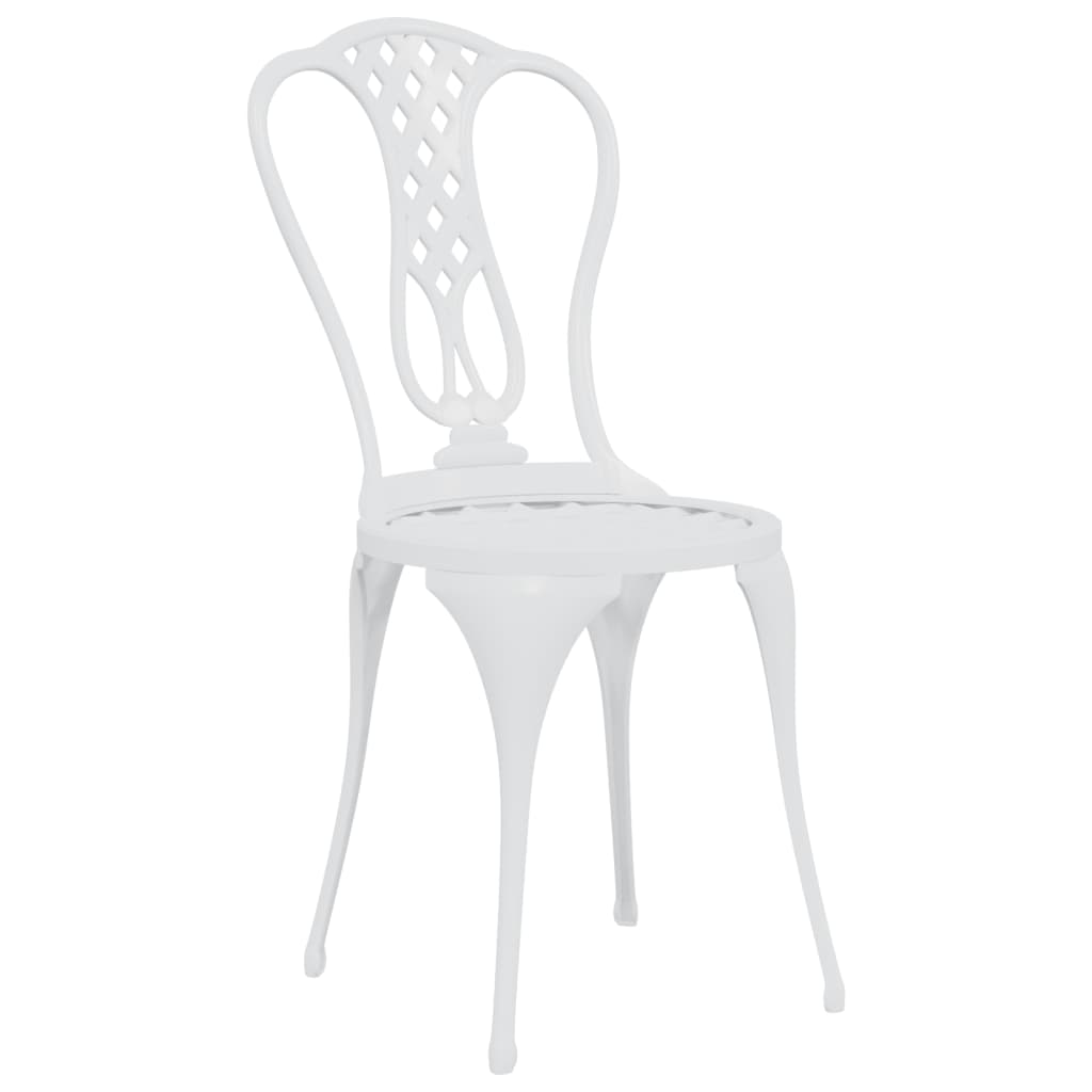 3 pcs conjunto de bistrô alumínio fundido branco