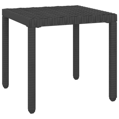 Espreguiçadeiras com mesa 2 pcs vime PE preto