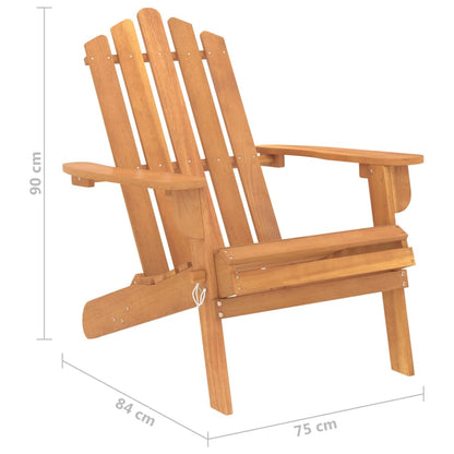 Cadeira Adirondack para jardim em madeira de acácia maciça