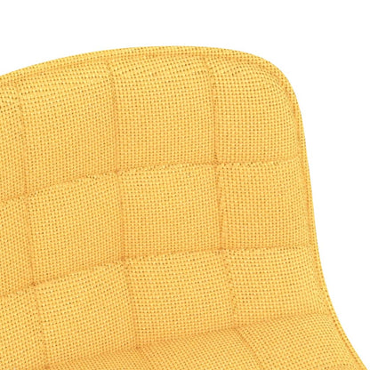 Cadeiras de jantar giratórias 4 pcs tecido amarelo