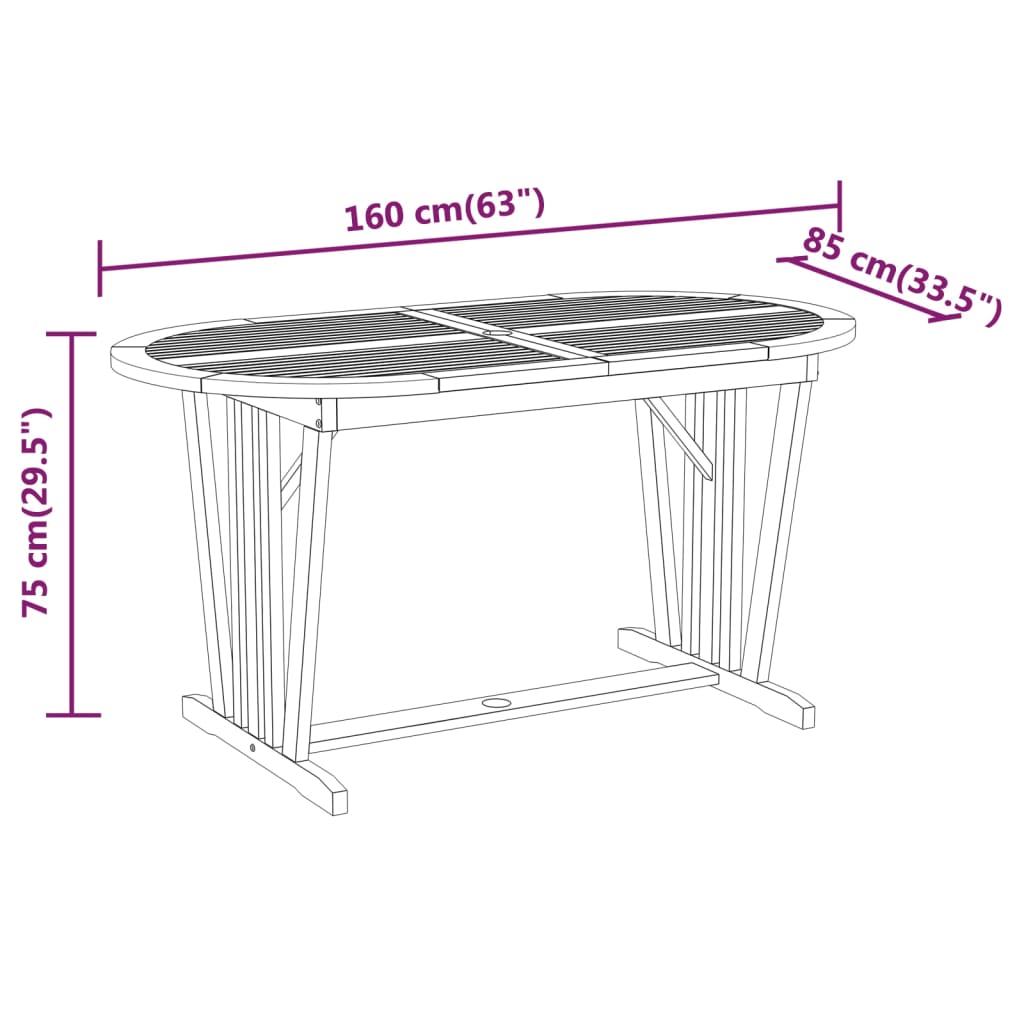 5 pcs conj. jantar para jardim madeira de eucalipto maciça