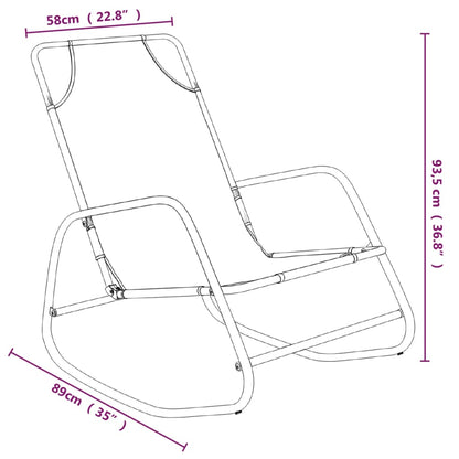 Espreguiçadeiras baloiço 2 pcs aço e textilene preto