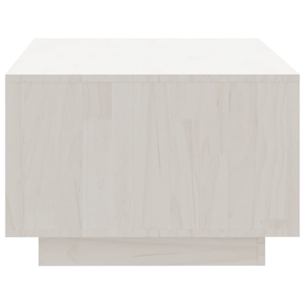 Mesa de centro 110x50x33,5 cm madeira de pinho maciça branco