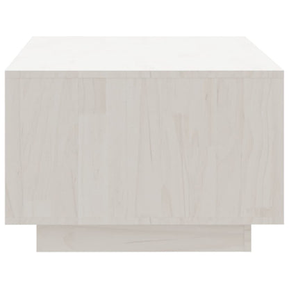 Mesa de centro 110x50x33,5 cm madeira de pinho maciça branco