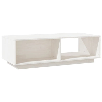 Mesa de centro 110x50x33,5 cm madeira de pinho maciça branco