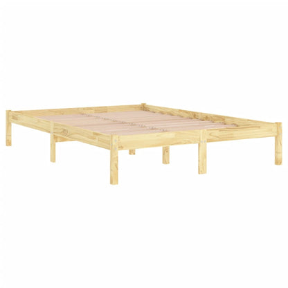 Estrutura de cama casal 135x190 cm madeira maciça