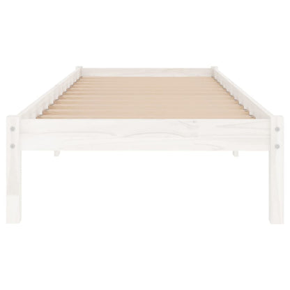 Estrutura de cama 90x200 cm pinho maciço branco