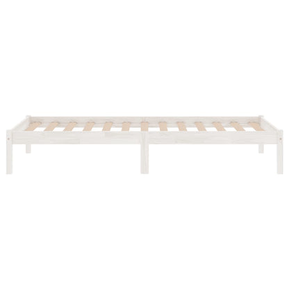 Estrutura de cama 90x200 cm pinho maciço branco