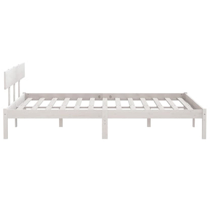 Estrutura de cama super king 180x200 cm pinho maciço branco