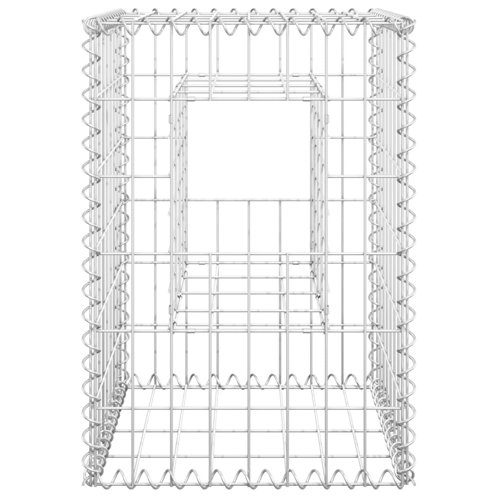 Postes/cestos gabião 2 pcs 40x40x60 cm ferro