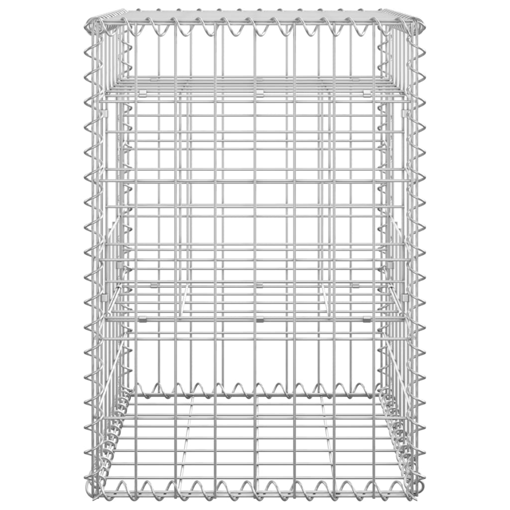 Postes/cestos gabião 2 pcs 40x40x60 cm ferro