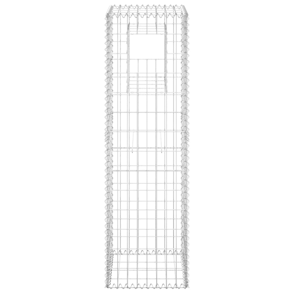 Postes/cestos gabião 2 pcs 40x40x140 cm ferro