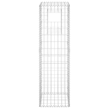 Postes/cestos gabião 2 pcs 40x40x140 cm ferro