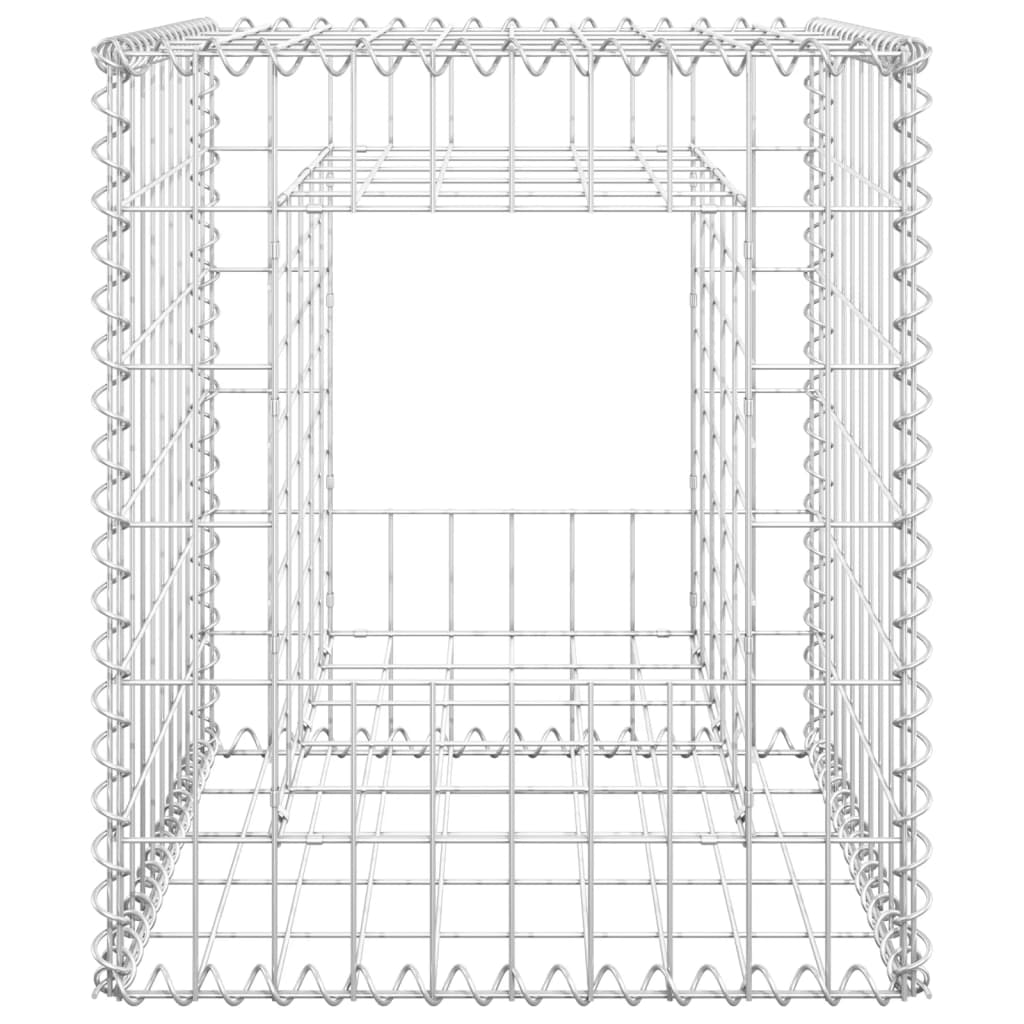 Postes/cestos gabião 2 pcs 50x50x60 cm ferro