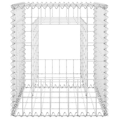 Postes/cestos gabião 2 pcs 50x50x60 cm ferro