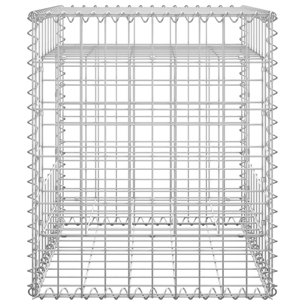 Postes/cestos gabião 2 pcs 50x50x60 cm ferro