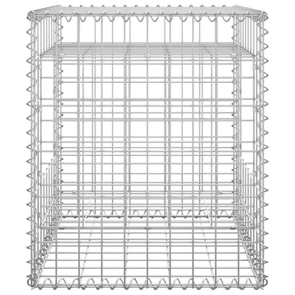 Postes/cestos gabião 2 pcs 50x50x60 cm ferro