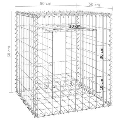 Postes/cestos gabião 2 pcs 50x50x60 cm ferro