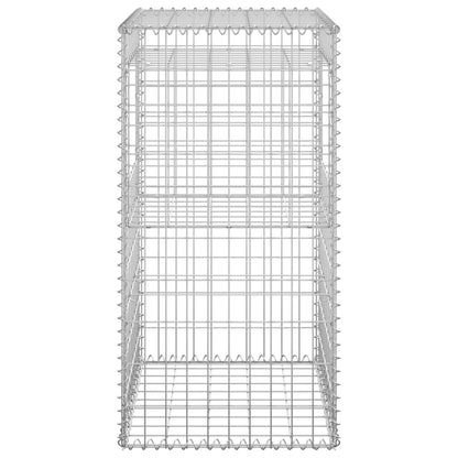 Postes/cestos gabião 2 pcs 50x50x100 cm ferro