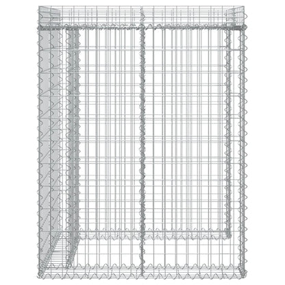 Muro gabião p/ caixote do lixo 110x91x120 cm ferro galvanizado