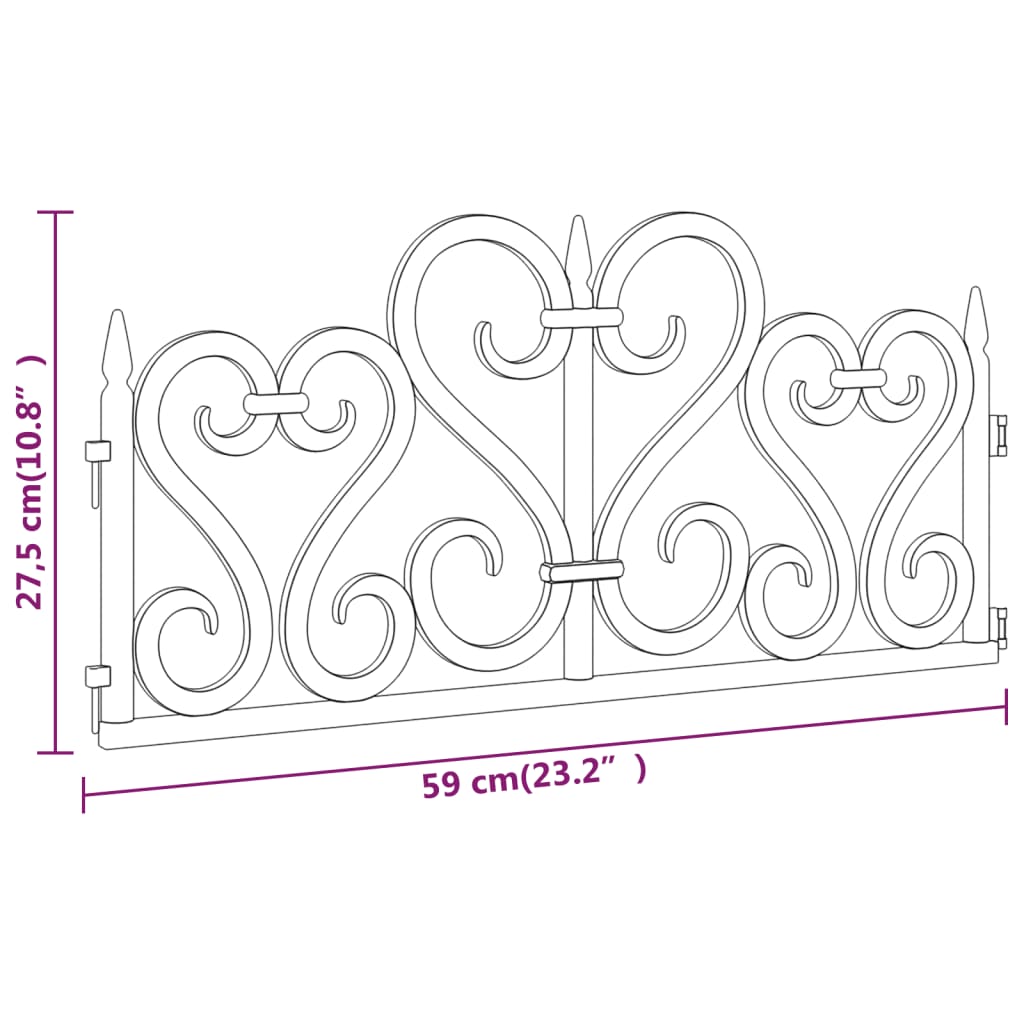 Bordas de relvado 17 pcs 10 m PP branco