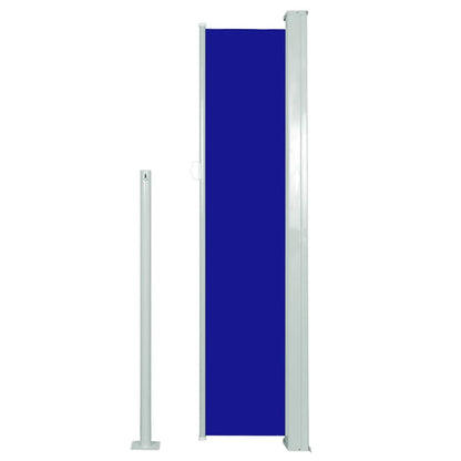 Toldo lateral retrátil para pátio 140x300 cm azul