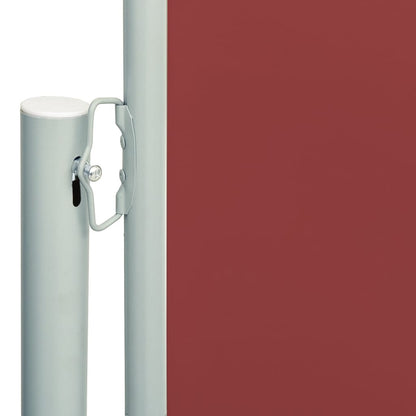 Toldo lateral retrátil de pátio 180x600 cm vermelho