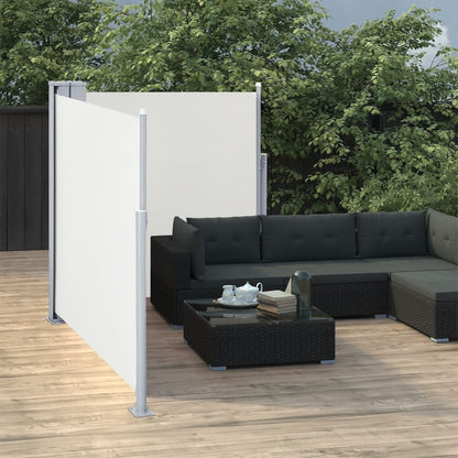 Toldo lateral retrátil 117x600 cm cor creme