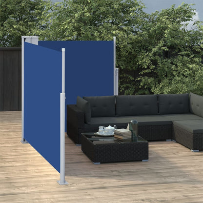 Toldo lateral retrátil 117x600 cm azul