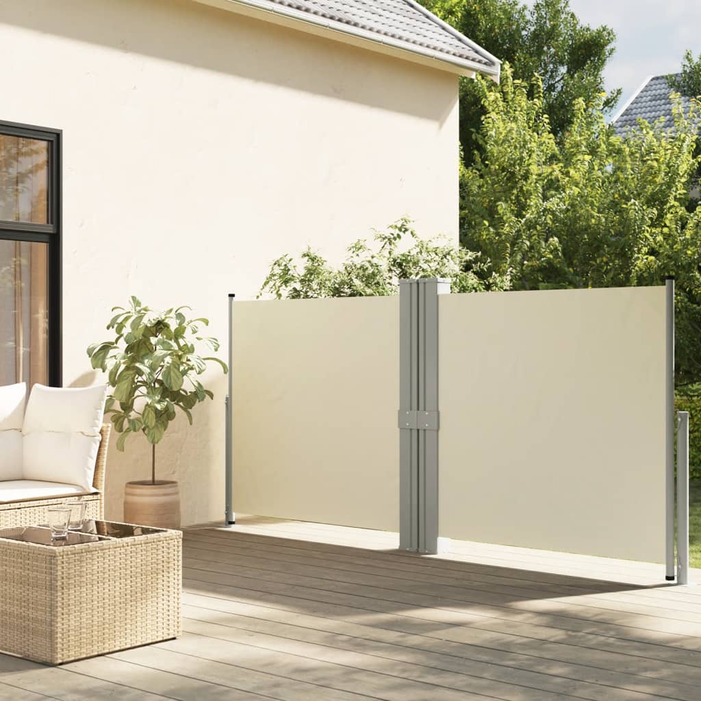 Toldo lateral retrátil 140x1200 cm cor creme